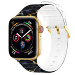 スクエアバックルカラープリントウォッチバンド, Apple Watchシリーズ用, 7 45mm / 6&SE&5&4 44mm / 3&2&1 42mm, 7 41mm / 6&SE&5&4 40mm / 3&2&1 38mm
