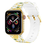 スクエアバックルカラープリントウォッチバンド, Apple Watchシリーズ用, 7 45mm / 6&SE&5&4 44mm / 3&2&1 42mm, 7 41mm / 6&SE&5&4 40mm / 3&2&1 38mm