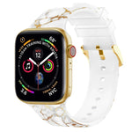 スクエアバックルカラープリントウォッチバンド, Apple Watchシリーズ用, 7 45mm / 6&SE&5&4 44mm / 3&2&1 42mm, 7 41mm / 6&SE&5&4 40mm / 3&2&1 38mm