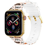 スクエアバックルカラープリントウォッチバンド, Apple Watchシリーズ用, 7 45mm / 6&SE&5&4 44mm / 3&2&1 42mm, 7 41mm / 6&SE&5&4 40mm / 3&2&1 38mm