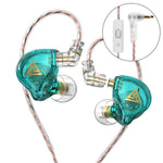 QKZ AK6 PLUS HiFiベース着脱式オーディオケーブルダイナミックヘビーベース有線イヤホン、マイク付き、マイクなし