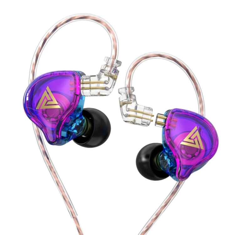 QKZ AK6 PLUS HiFiベース着脱式オーディオケーブルダイナミックヘビーベース有線イヤホン、マイク付き、マイクなし