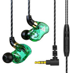 QKZ SK7 3.5mmスポーツインイヤー銅ドライバ有線HIFIステレオイヤホン マイク付き