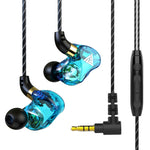 QKZ SK7 3.5mmスポーツインイヤー銅ドライバ有線HIFIステレオイヤホン マイク付き