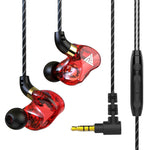 QKZ SK7 3.5mmスポーツインイヤー銅ドライバ有線HIFIステレオイヤホン マイク付き