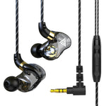 QKZ SK7 3.5mmスポーツインイヤー銅ドライバ有線HIFIステレオイヤホン マイク付き
