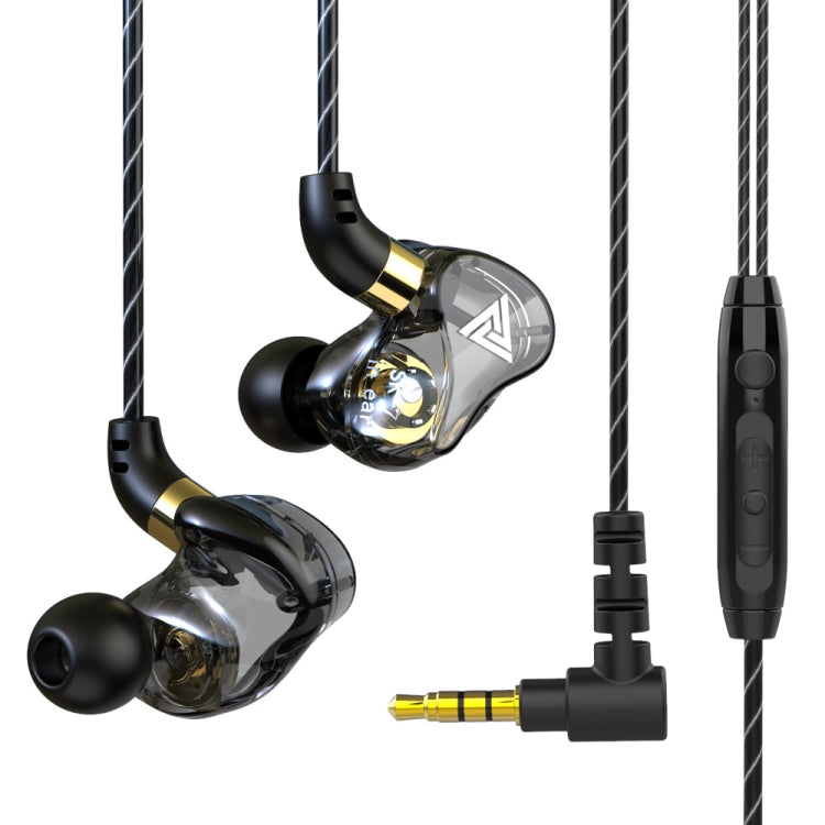 QKZ SK7 3.5mmスポーツインイヤー銅ドライバ有線HIFIステレオイヤホン マイク付き