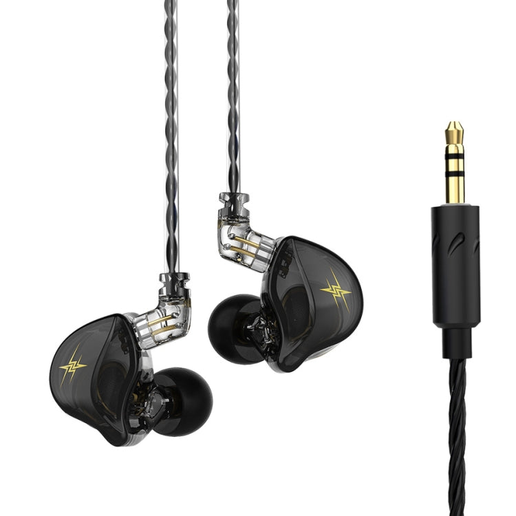QKZ ZXT スポーツインイヤー有線コントロールプラグHIFIステレオステージモニターイヤホン、標準版、マイク付き
