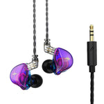 QKZ ZXT スポーツインイヤー有線コントロールプラグHIFIステレオステージモニターイヤホン、標準版、マイク付き
