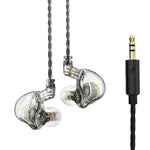 QKZ ZXT スポーツインイヤー有線コントロールプラグHIFIステレオステージモニターイヤホン、標準版、マイク付き