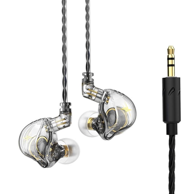 QKZ ZXT スポーツインイヤー有線コントロールプラグHIFIステレオステージモニターイヤホン、標準版、マイク付き