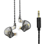 QKZ ZXT スポーツインイヤー有線コントロールプラグHIFIステレオステージモニターイヤホン、標準版、マイク付き