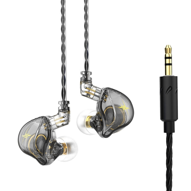 QKZ ZXT スポーツインイヤー有線コントロールプラグHIFIステレオステージモニターイヤホン、標準版、マイク付き