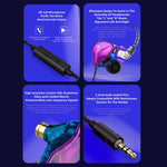 QKZ ZXT スポーツインイヤー有線コントロールプラグHIFIステレオステージモニターイヤホン、標準版、マイク付き