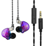 QKZ ZXT スポーツインイヤー有線コントロールプラグHIFIステレオステージモニターイヤホン、標準版、マイク付き