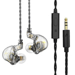 QKZ ZXT スポーツインイヤー有線コントロールプラグHIFIステレオステージモニターイヤホン、標準版、マイク付き