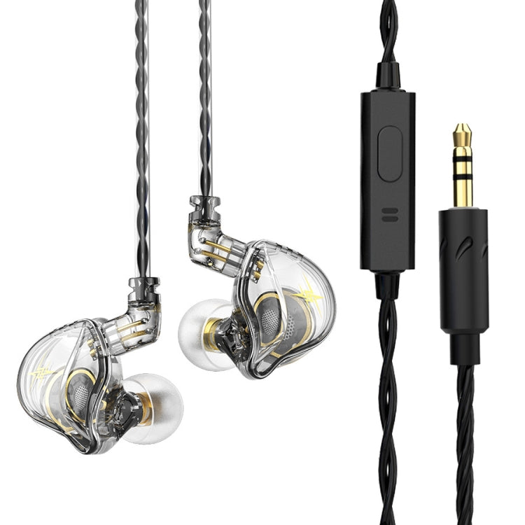 QKZ ZXT スポーツインイヤー有線コントロールプラグHIFIステレオステージモニターイヤホン、標準版、マイク付き
