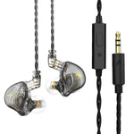QKZ ZXT スポーツインイヤー有線コントロールプラグHIFIステレオステージモニターイヤホン、標準版、マイク付き
