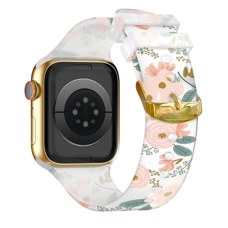 スクエアバックル透明ウォッチバンド, Apple Watchシリーズ用, 7 45mm / 6&SE&5&4 44mm / 3&2&1 42mm, 7 41mm / 6&SE&5&4 40mm / 3&2&1 38mm