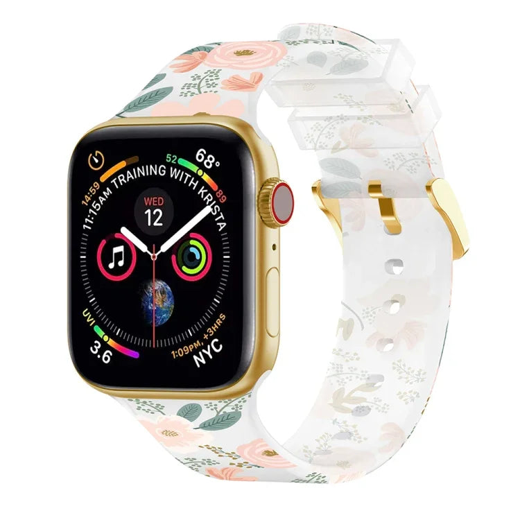スクエアバックル透明ウォッチバンド, Apple Watchシリーズ用, 7 45mm / 6&SE&5&4 44mm / 3&2&1 42mm, 7 41mm / 6&SE&5&4 40mm / 3&2&1 38mm