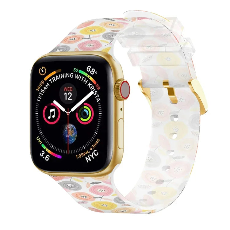 スクエアバックル透明ウォッチバンド, Apple Watchシリーズ用, 7 45mm / 6&SE&5&4 44mm / 3&2&1 42mm, 7 41mm / 6&SE&5&4 40mm / 3&2&1 38mm