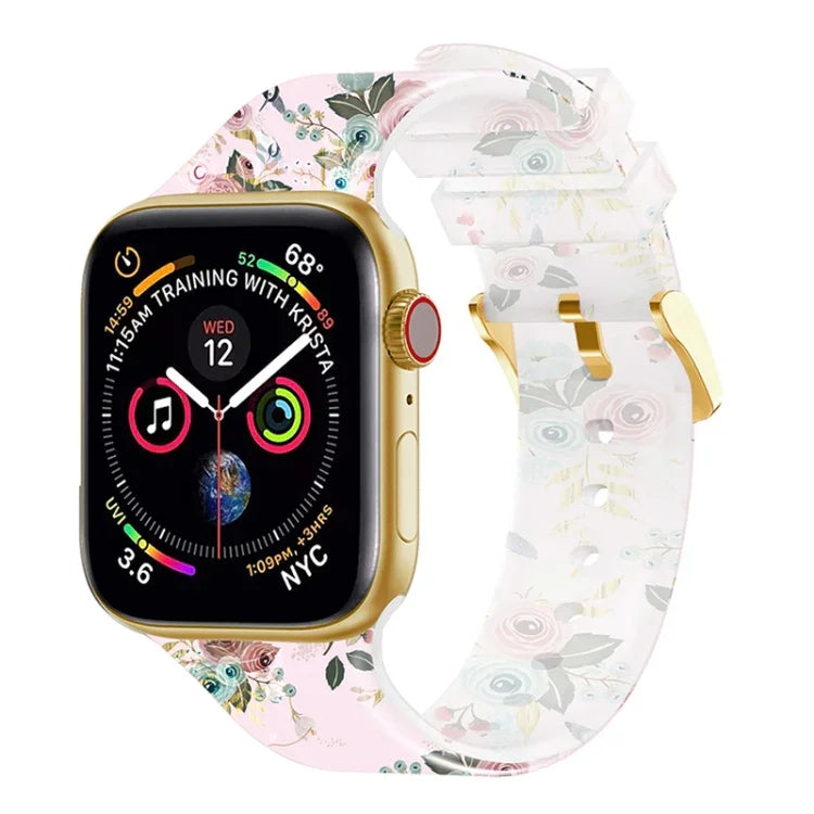 スクエアバックル透明ウォッチバンド, Apple Watchシリーズ用, 7 45mm / 6&SE&5&4 44mm / 3&2&1 42mm, 7 41mm / 6&SE&5&4 40mm / 3&2&1 38mm