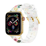 スクエアバックル透明ウォッチバンド, Apple Watchシリーズ用, 7 45mm / 6&SE&5&4 44mm / 3&2&1 42mm, 7 41mm / 6&SE&5&4 40mm / 3&2&1 38mm