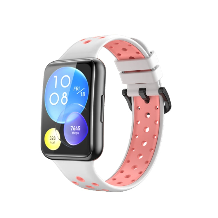 Two-color Silicone Watch Band, For Huawei Watch Fit 2
