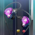 QKZ VK4 インイヤーサブウーファー HiFi 有線マイク付きイヤホン
