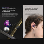 QKZ VK4 インイヤーサブウーファー HiFi 有線マイク付きイヤホン