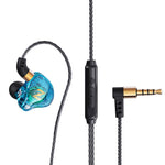 QKZ ZEN インイヤーサブウーファー 有線音楽ランニングスポーツイヤホン マイク付き