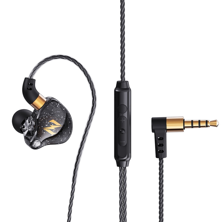 QKZ ZEN インイヤーサブウーファー 有線音楽ランニングスポーツイヤホン マイク付き