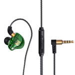 QKZ ZEN インイヤーサブウーファー 有線音楽ランニングスポーツイヤホン マイク付き