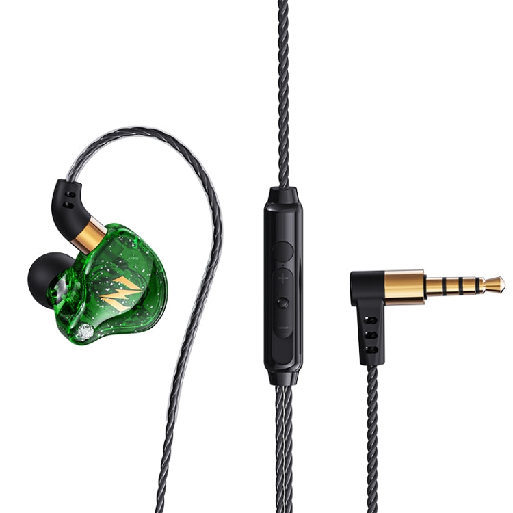 QKZ ZEN インイヤーサブウーファー 有線音楽ランニングスポーツイヤホン マイク付き