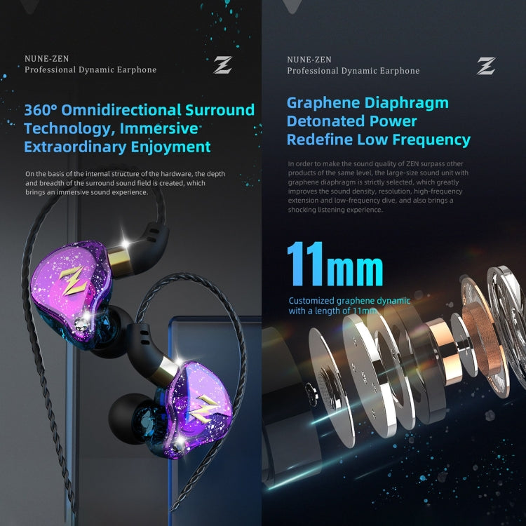 QKZ ZEN インイヤーサブウーファー 有線音楽ランニングスポーツイヤホン マイク付き