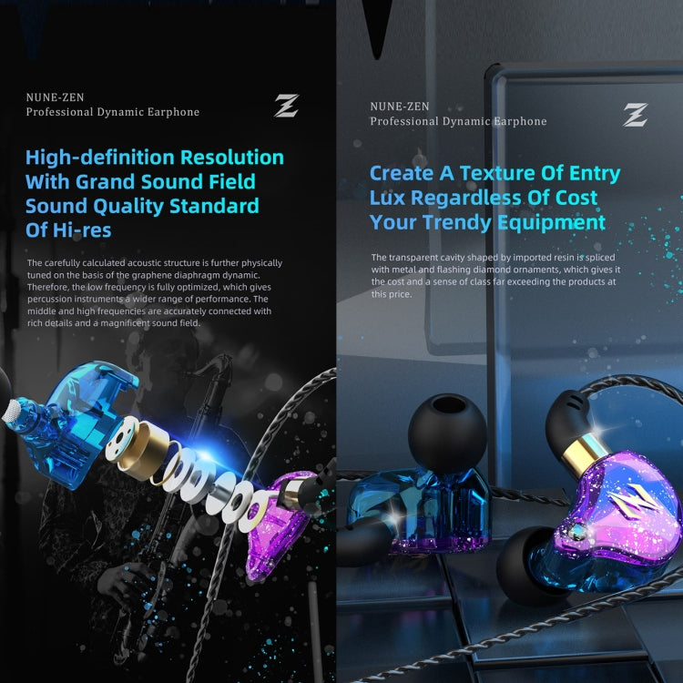 QKZ ZEN インイヤーサブウーファー 有線音楽ランニングスポーツイヤホン マイク付き