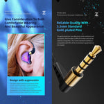 QKZ ZEN インイヤーサブウーファー 有線音楽ランニングスポーツイヤホン マイク付き