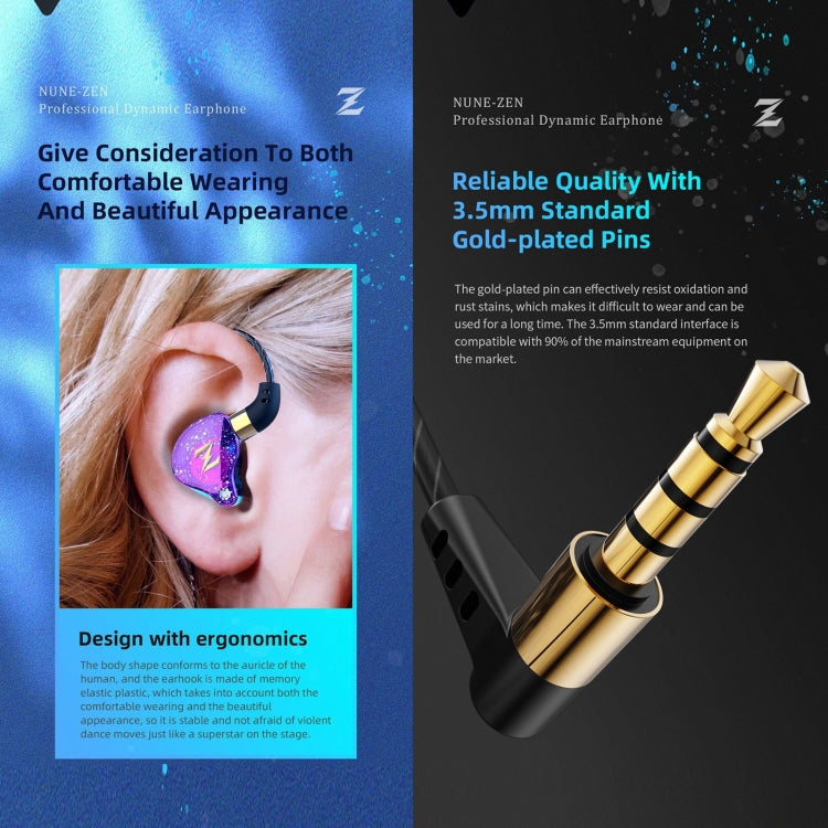 QKZ ZEN インイヤーサブウーファー 有線音楽ランニングスポーツイヤホン マイク付き