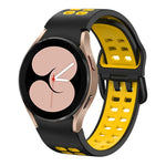 二重穴 二色シリコンウォッチバンド、Samsung Galaxy Watch 5 40mm用、Samsung Galaxy Watch 5 Pro 45mm用
