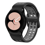 二重穴 二色シリコンウォッチバンド、Samsung Galaxy Watch 5 40mm用、Samsung Galaxy Watch 5 Pro 45mm用