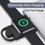 T09-A デュアルUSBポータブルワイヤレススマートウォッチ充電器, Apple Watchシリーズ用