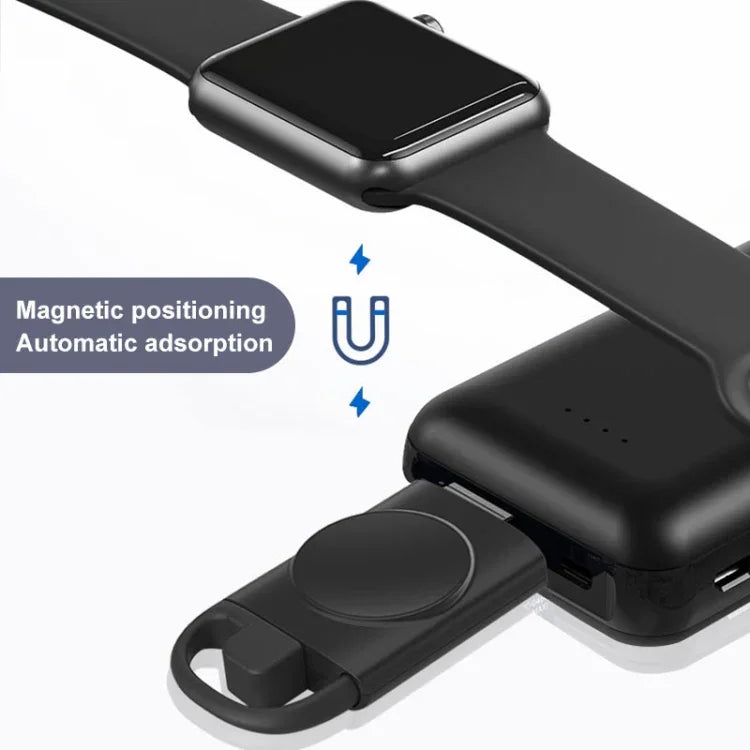 T09-A デュアルUSBポータブルワイヤレススマートウォッチ充電器, Apple Watchシリーズ用