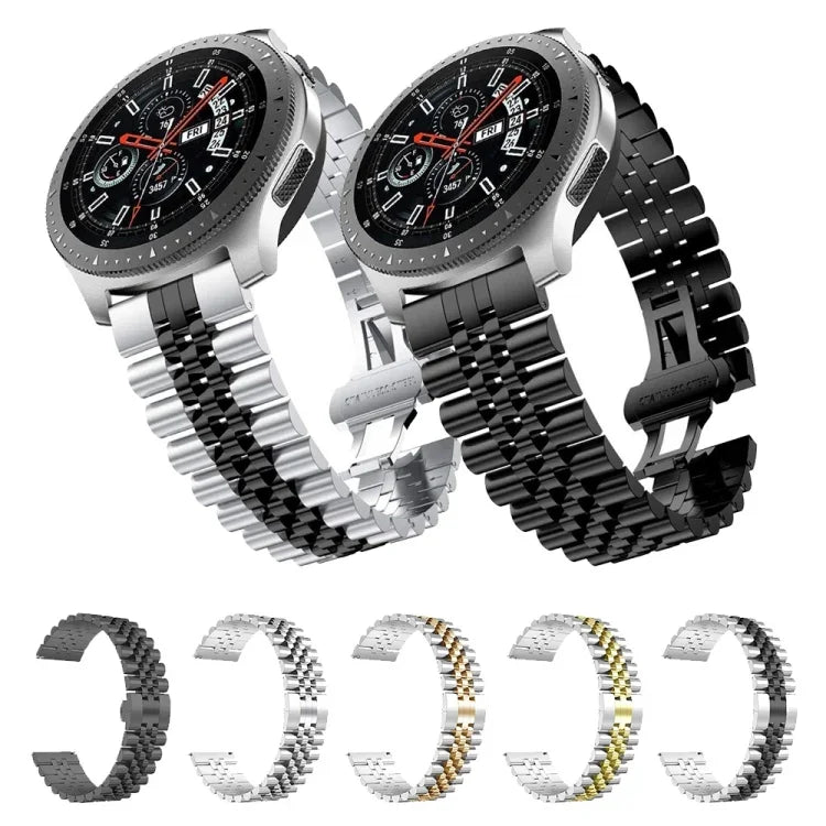 Samsung Galaxy Watch 5 40mm / 44mm用 五連ステンレススチールウォッチバンド