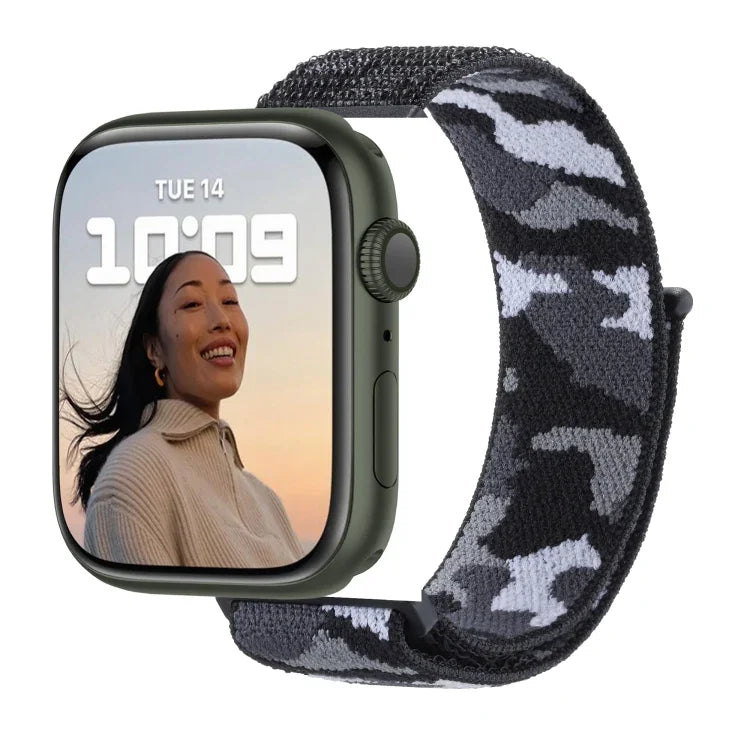 ナイロンループウォッチバンド, Apple Watchシリーズ用, 7 45mm / 6&SE&5&4 44mm / 3&2&1 42mm, 7 41mm / 6&SE&5&4 40mm / 3&2&1 38mm