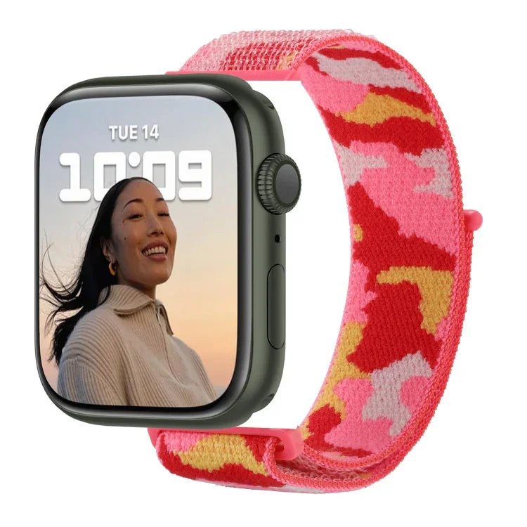 ナイロンループウォッチバンド, Apple Watchシリーズ用, 7 45mm / 6&SE&5&4 44mm / 3&2&1 42mm, 7 41mm / 6&SE&5&4 40mm / 3&2&1 38mm