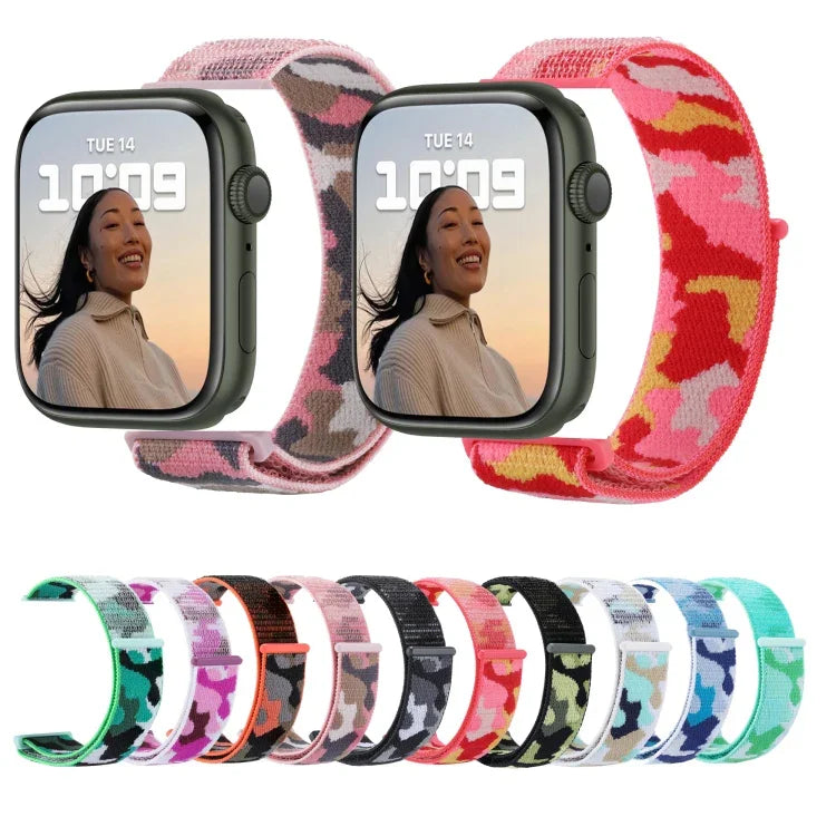 ナイロンループウォッチバンド, Apple Watchシリーズ用, 7 45mm / 6&SE&5&4 44mm / 3&2&1 42mm, 7 41mm / 6&SE&5&4 40mm / 3&2&1 38mm