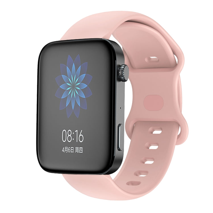 Butterfly Buckle Silicone Watch Band, For Xiaomi Mi Watch 18mm