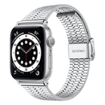 スチール製ウォッチバンド Apple Watchシリーズ用、7 45mm / 6&SE&5&4 44mm / 3&2&1 42mm、7 41mm / 6&SE&5&4 40mm / 3&2&1 38mm