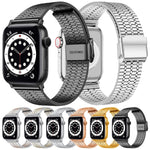 スチール製ウォッチバンド Apple Watchシリーズ用、7 45mm / 6&SE&5&4 44mm / 3&2&1 42mm、7 41mm / 6&SE&5&4 40mm / 3&2&1 38mm