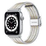 スチール製ウォッチバンド Apple Watchシリーズ用、7 45mm / 6&SE&5&4 44mm / 3&2&1 42mm、7 41mm / 6&SE&5&4 40mm / 3&2&1 38mm